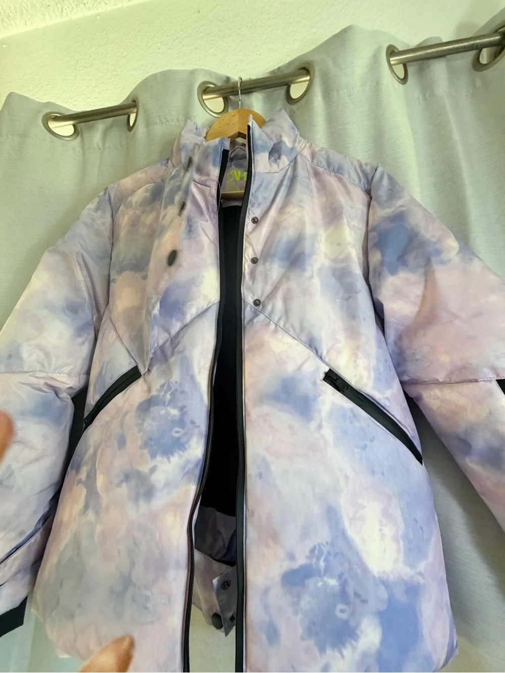 Zara Lavender Tie-Dye Puffer Jacket for Kids